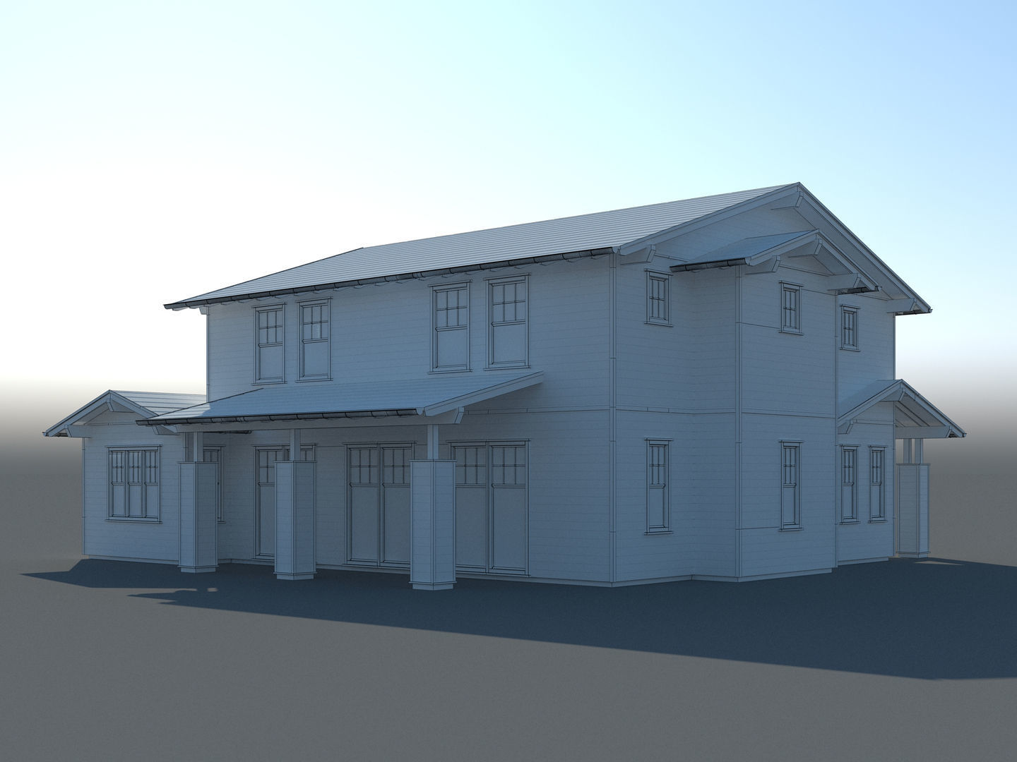 Generic House 002 3D model_9