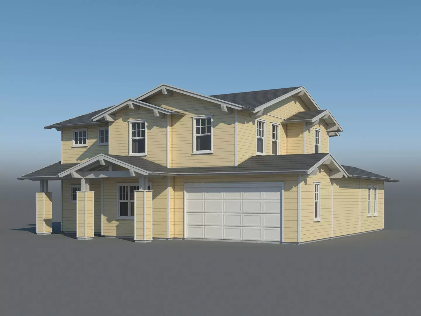 Generic House 002 3D model_0