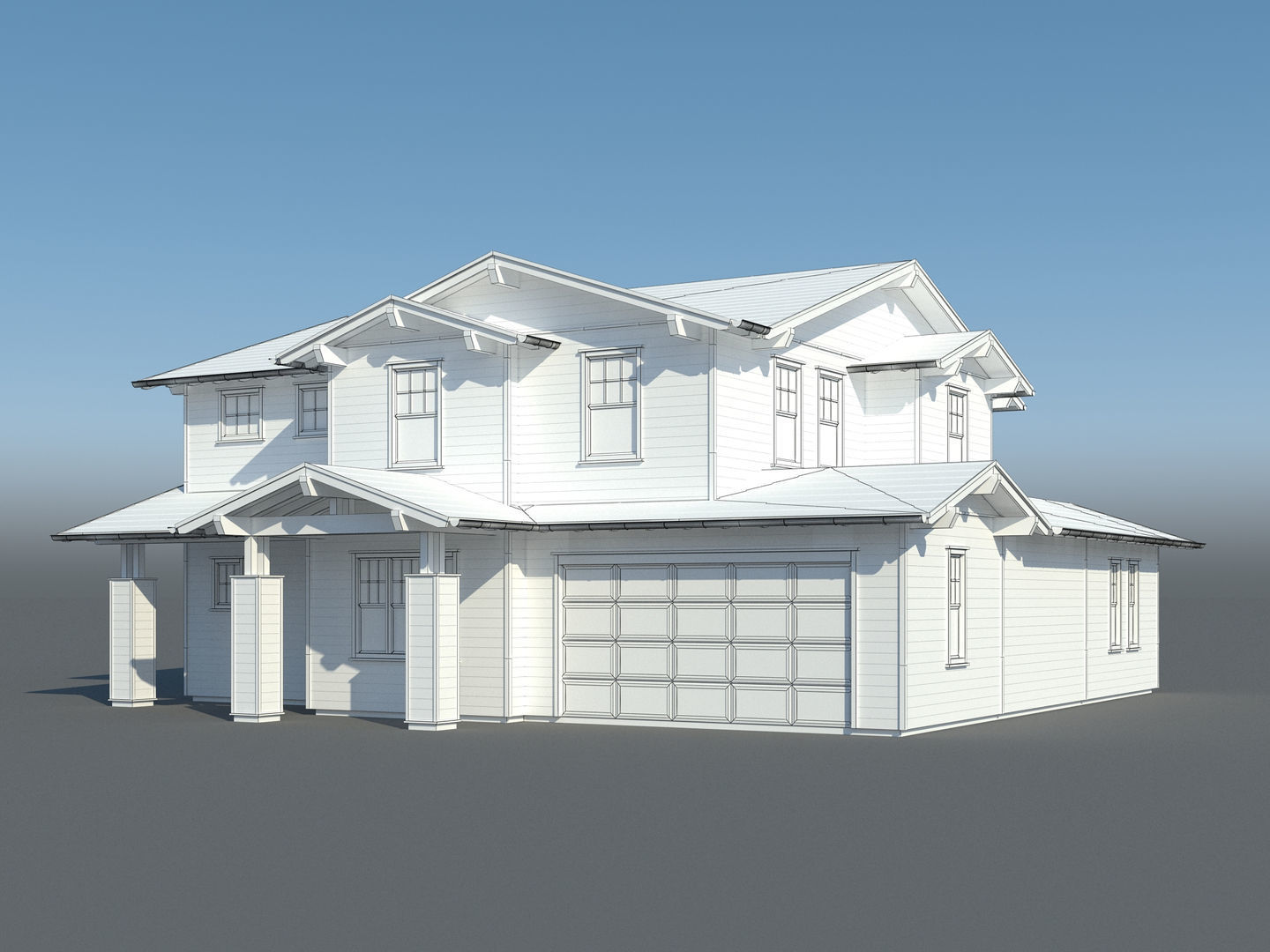 Generic House 002 3D model_5