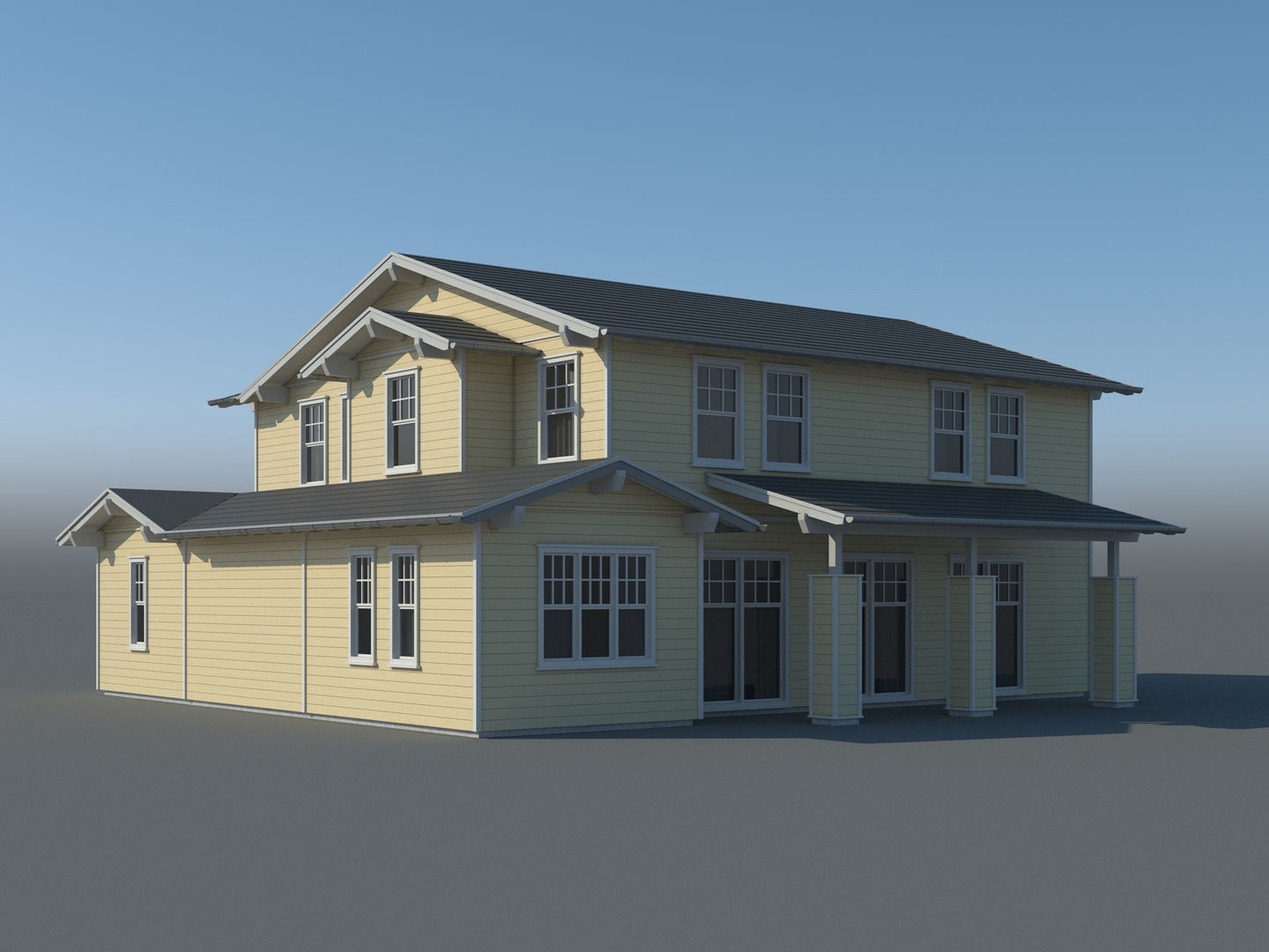Generic House 002 3D model_2