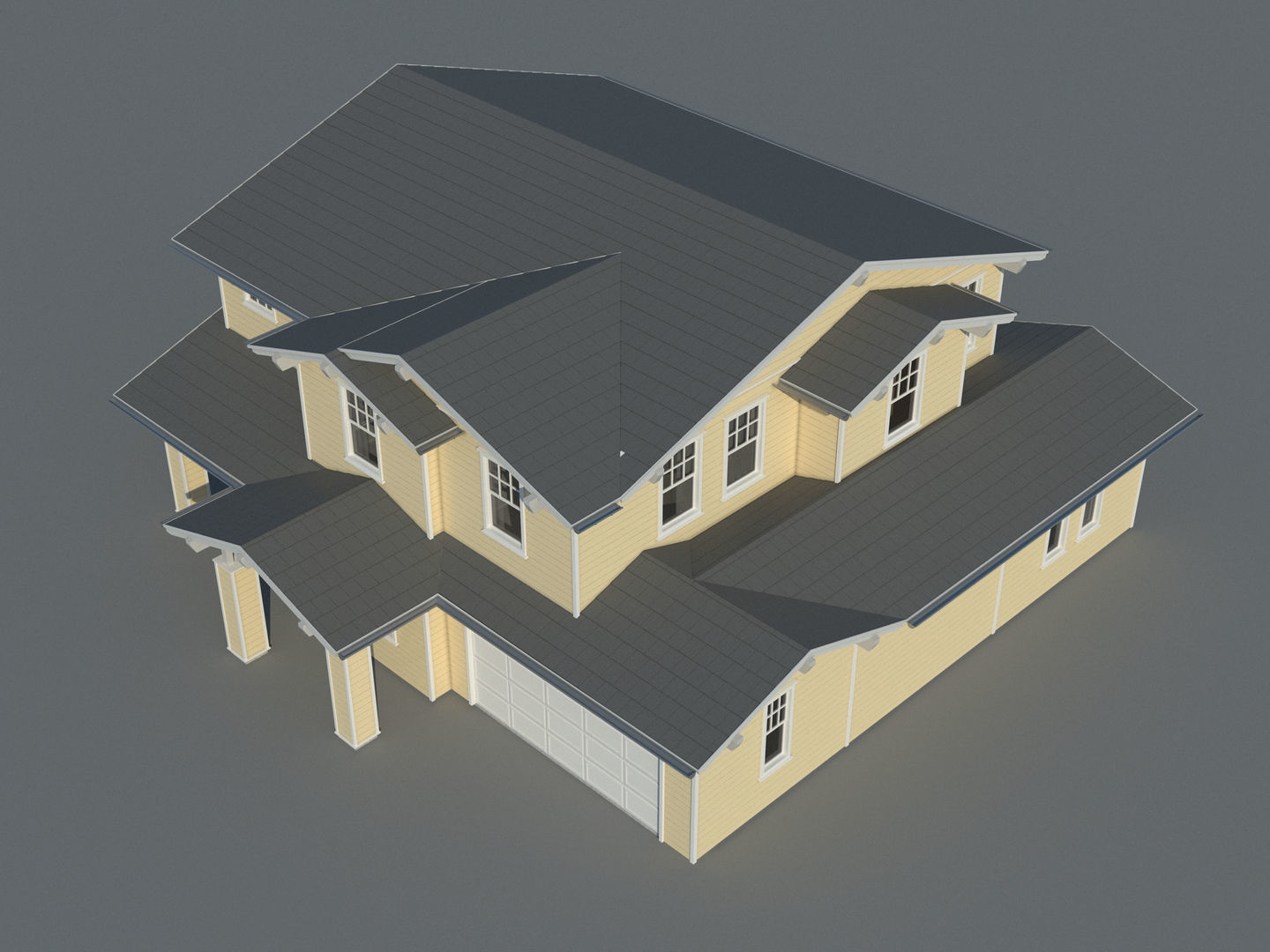 Generic House 002 3D model_4