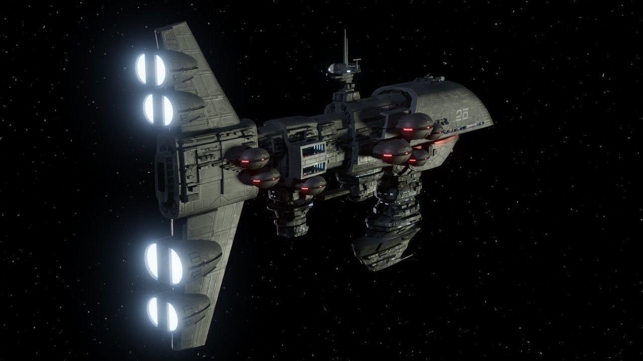 Rebel Assault Frigate Mk1 - Star Wars Legends Low-poly 3D model_3