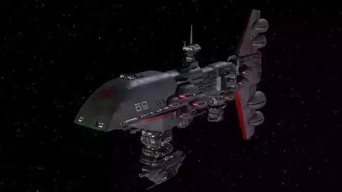 Rebel Assault Frigate Mk1 - Star Wars Legends Low-poly 3D model