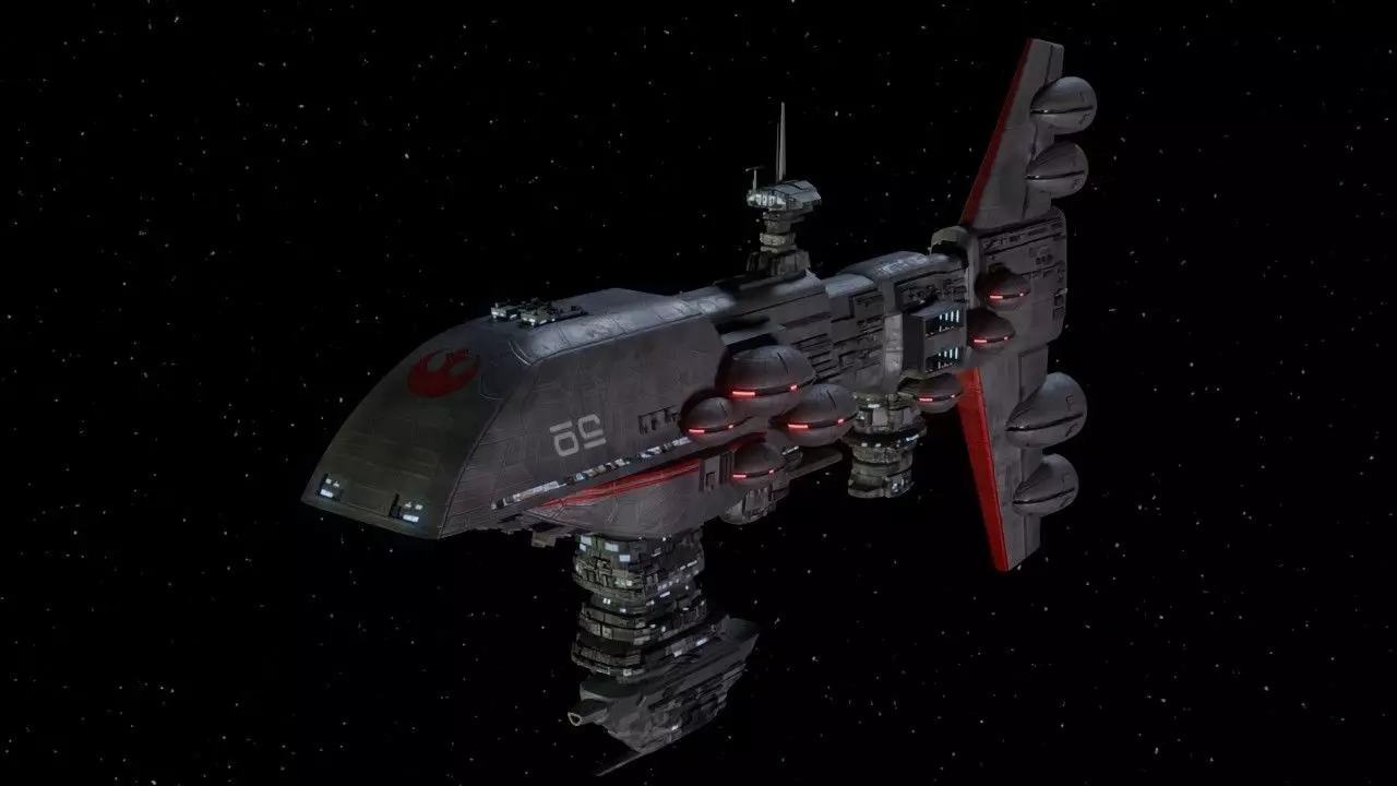 Rebel Assault Frigate Mk1 - Star Wars Legends Low-poly 3D model_0