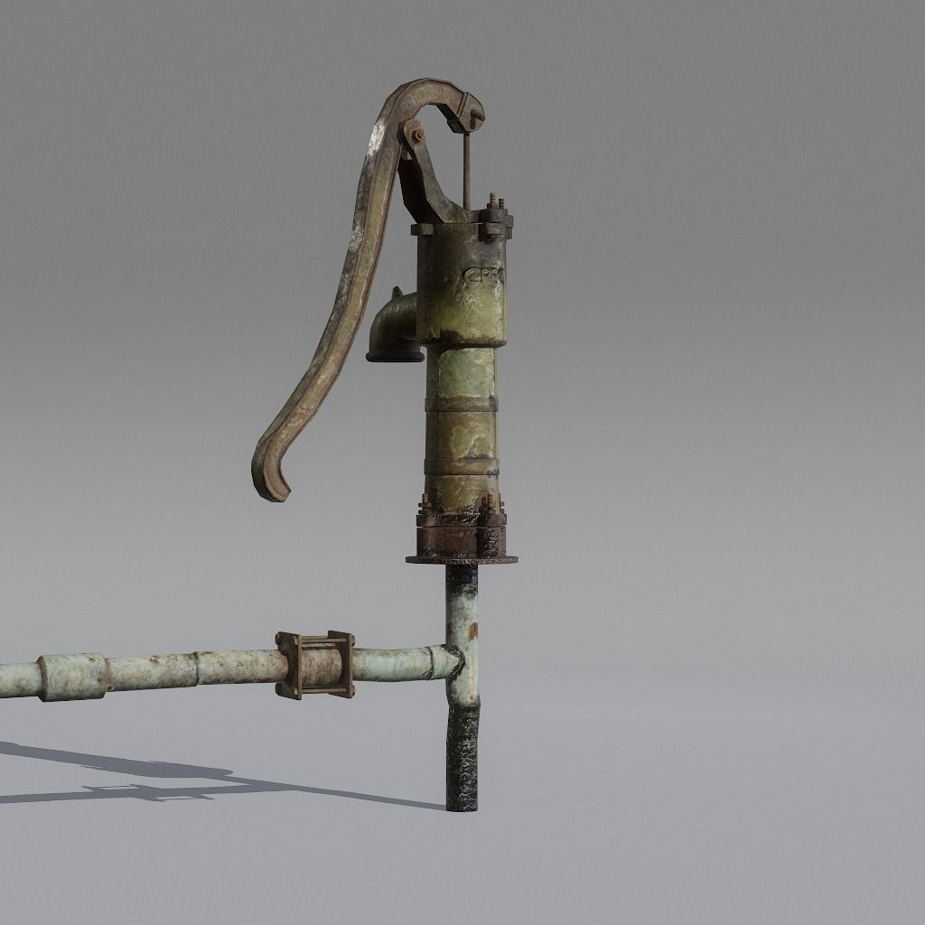 HandPump  Low-poly 3D model_19