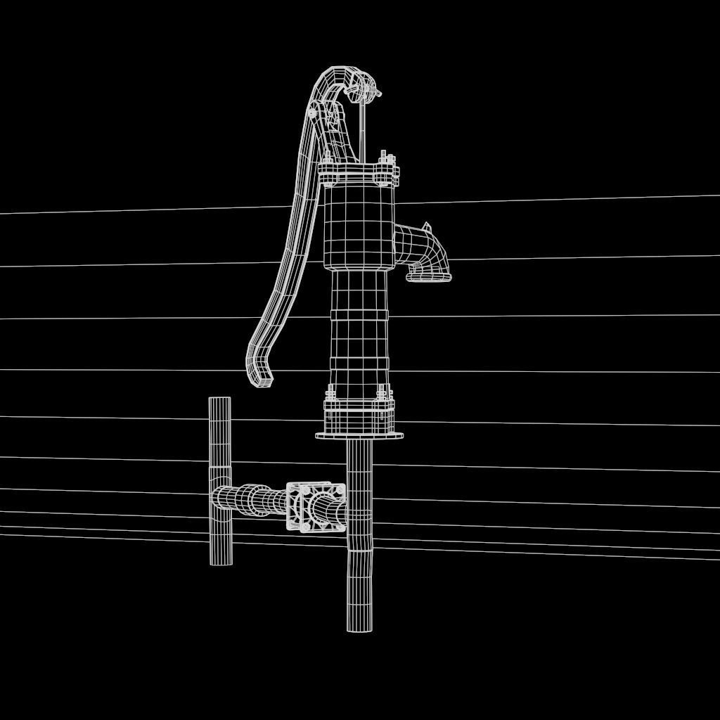 HandPump  Low-poly 3D model_37