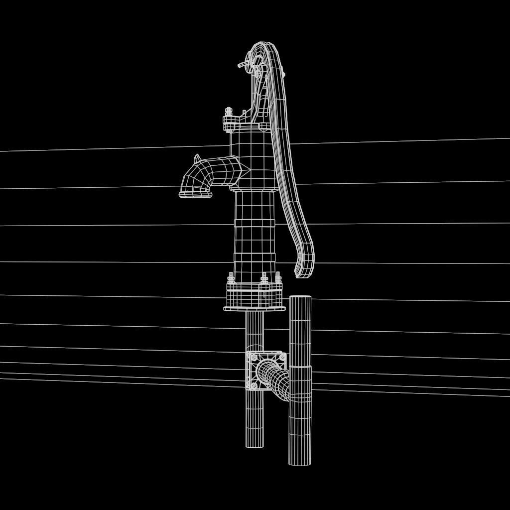 HandPump  Low-poly 3D model_48