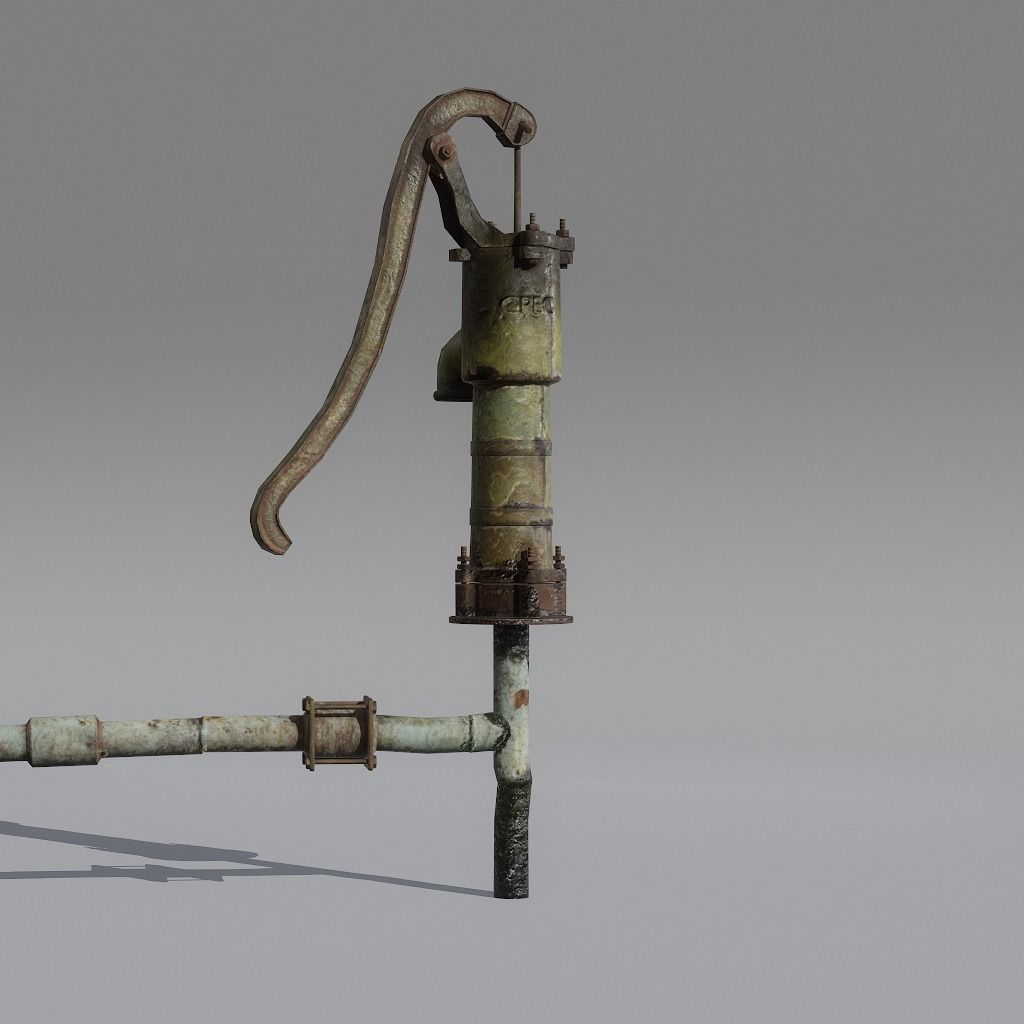 HandPump  Low-poly 3D model_18