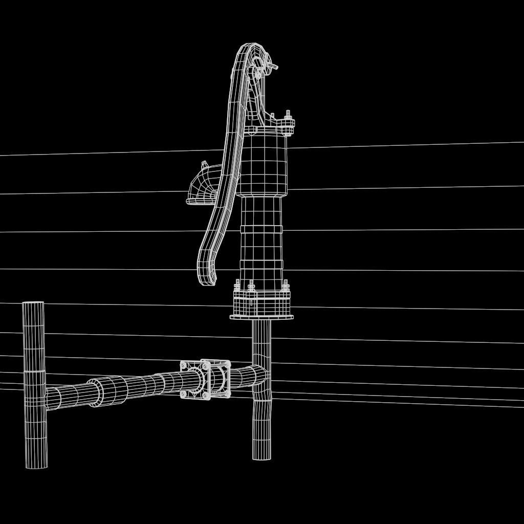 HandPump  Low-poly 3D model_45