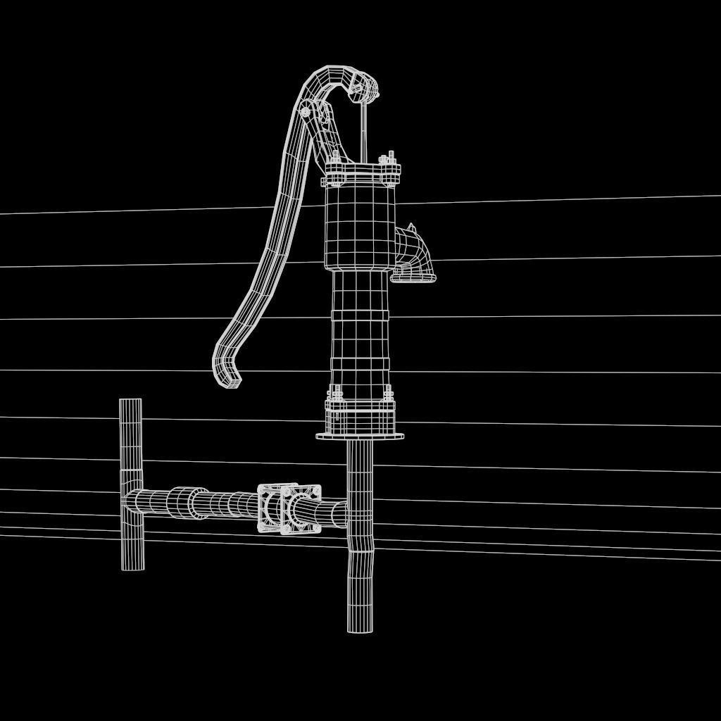 HandPump  Low-poly 3D model_38