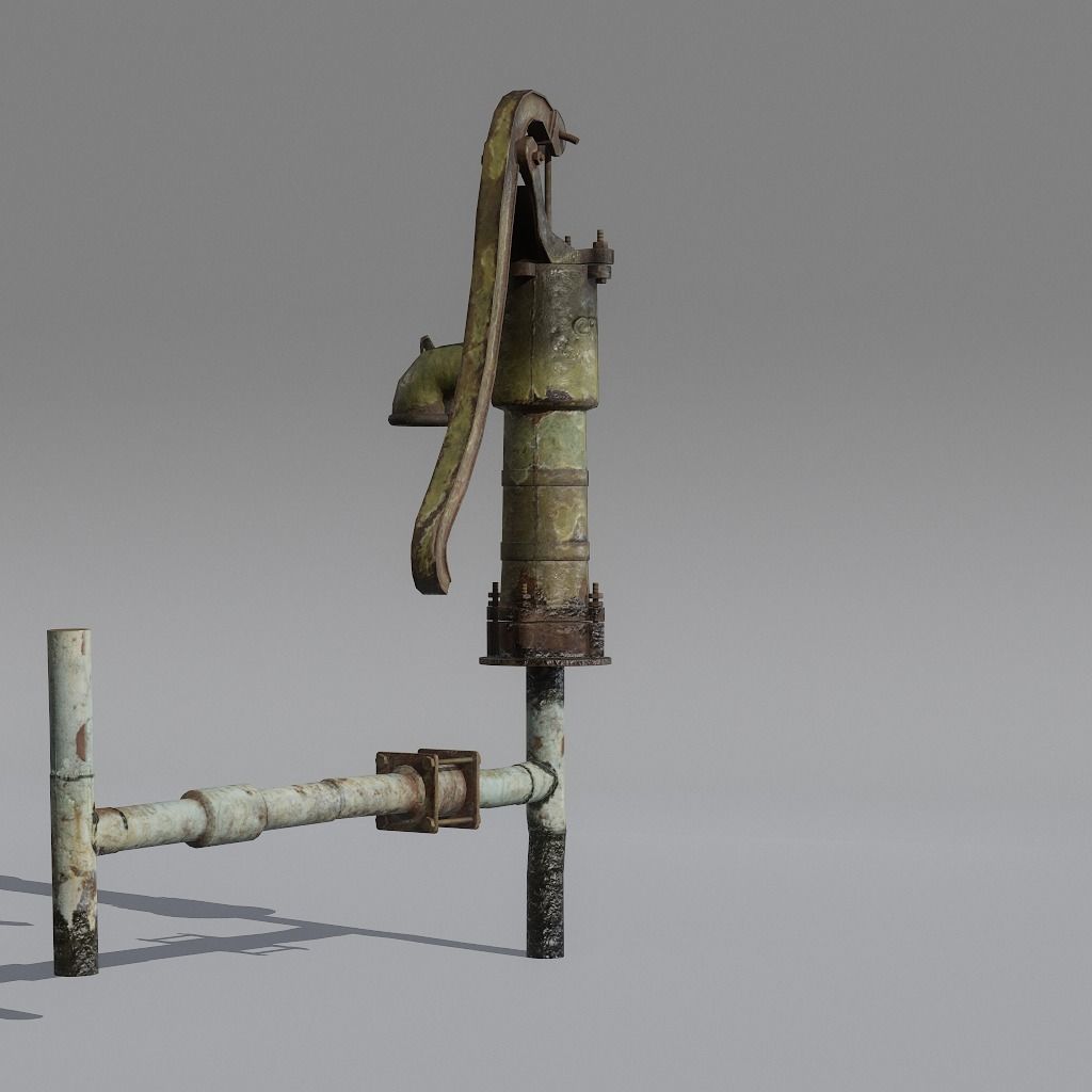 HandPump  Low-poly 3D model_21