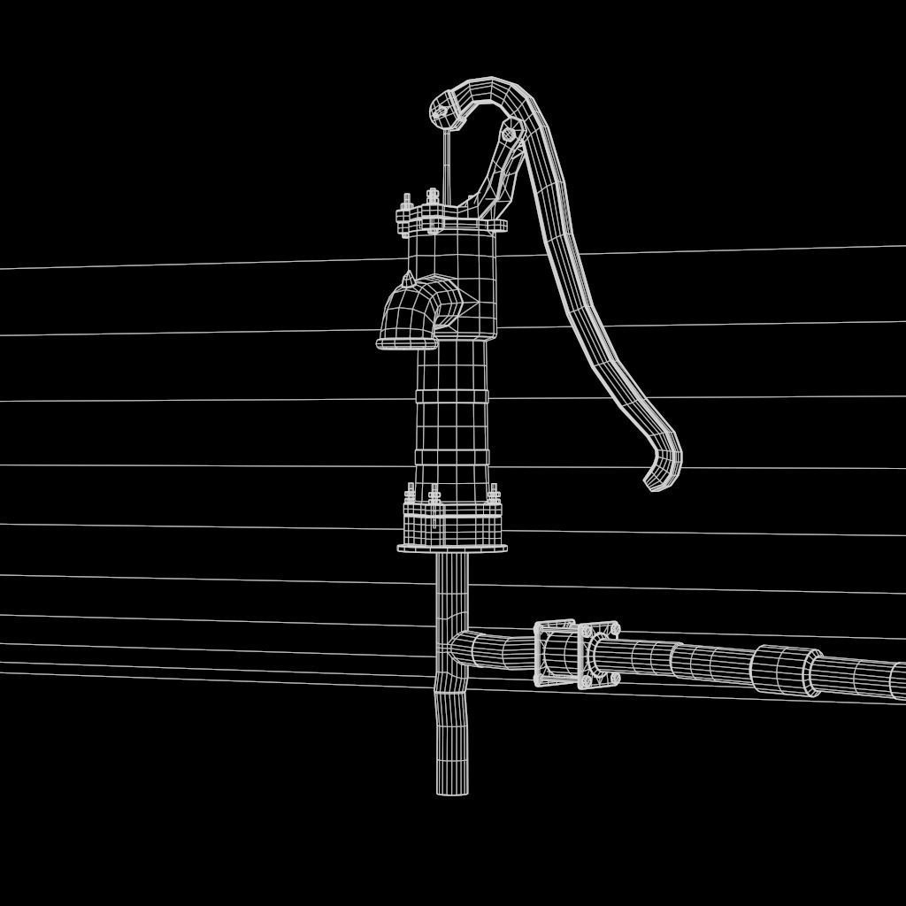 HandPump  Low-poly 3D model_27