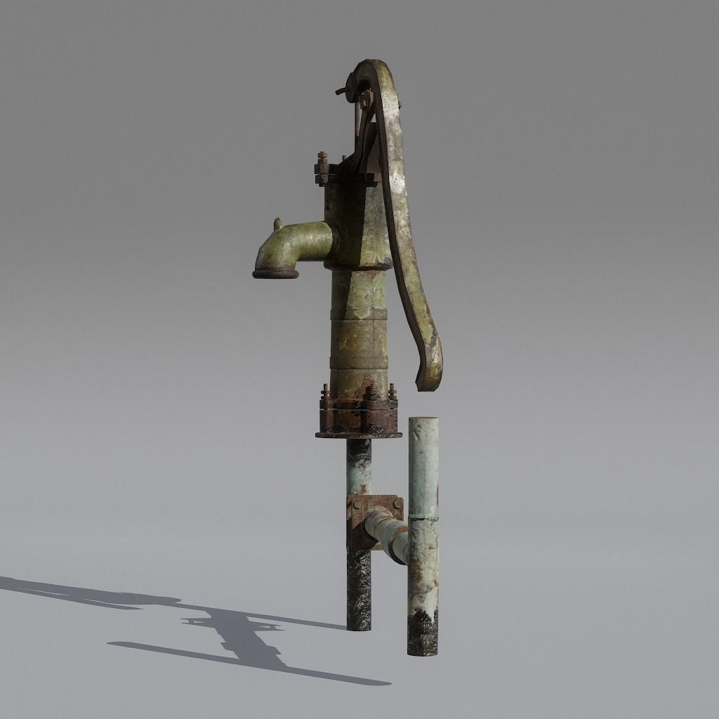 HandPump  Low-poly 3D model_24
