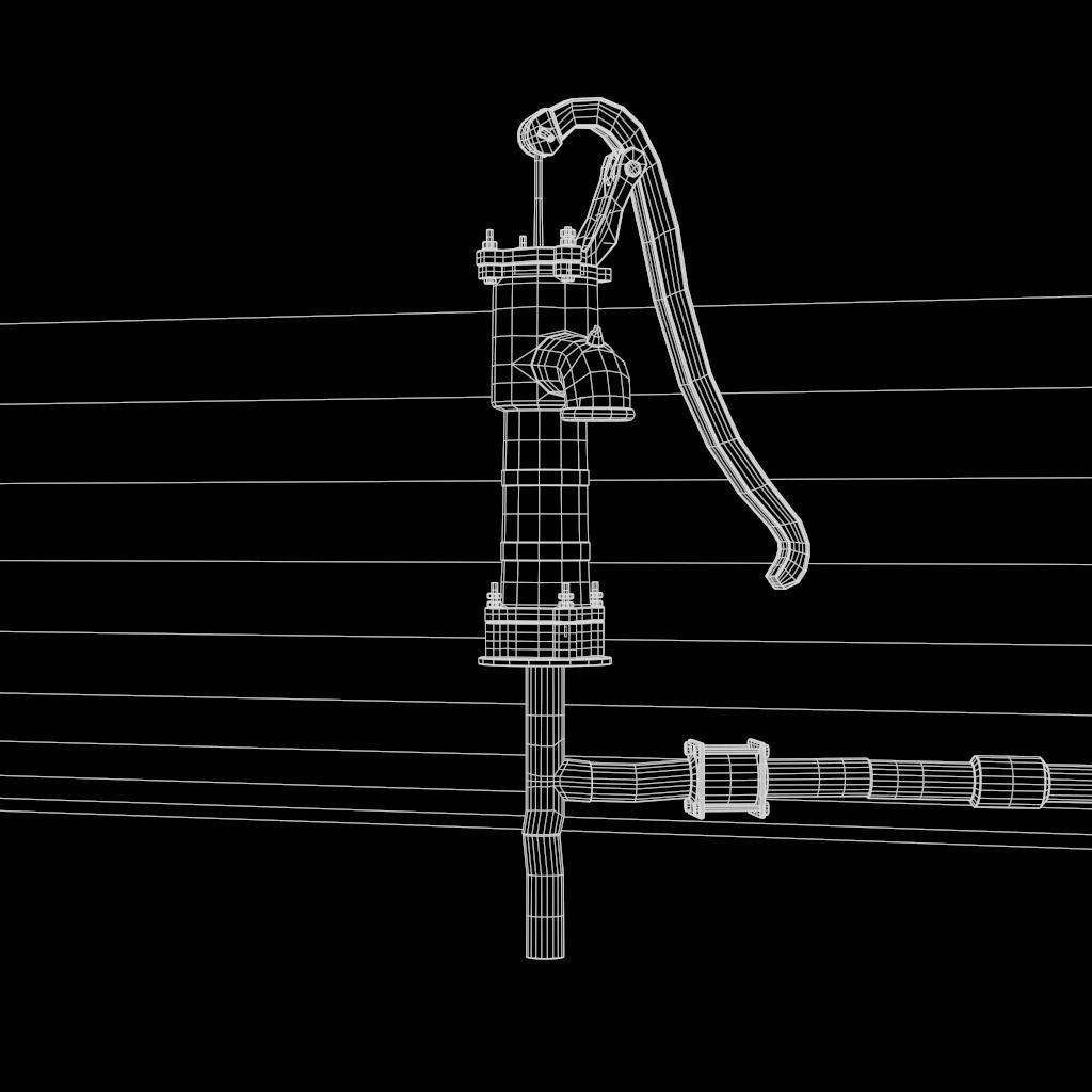 HandPump  Low-poly 3D model_30