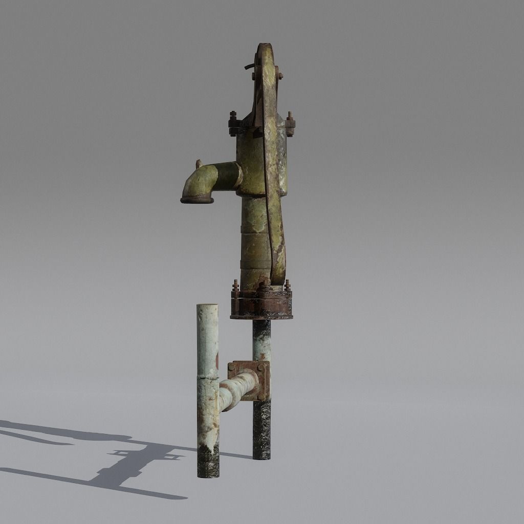 HandPump  Low-poly 3D model_23