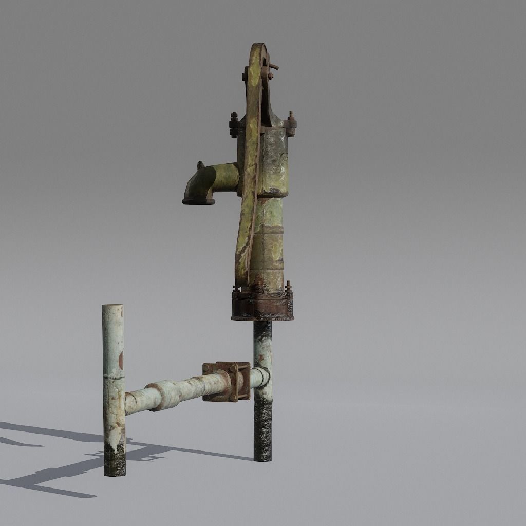 HandPump  Low-poly 3D model_22