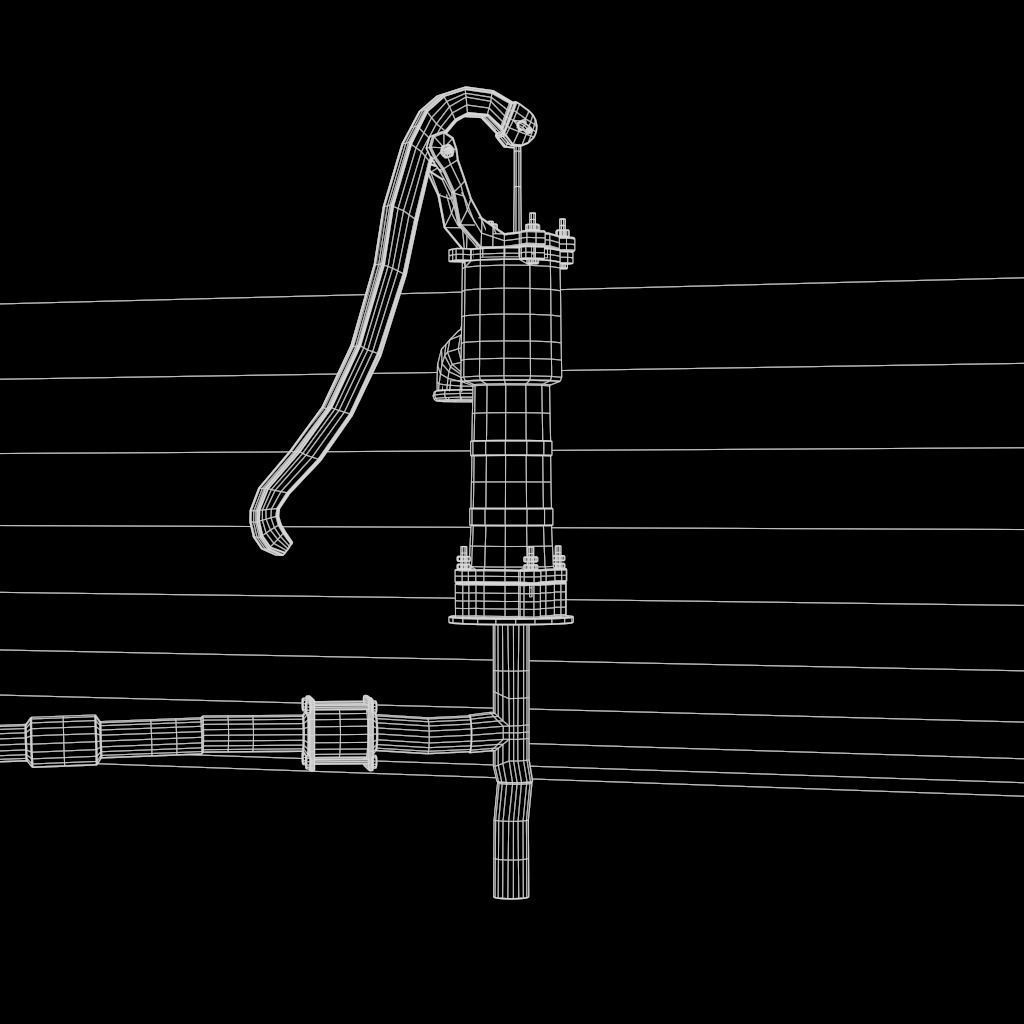HandPump  Low-poly 3D model_42