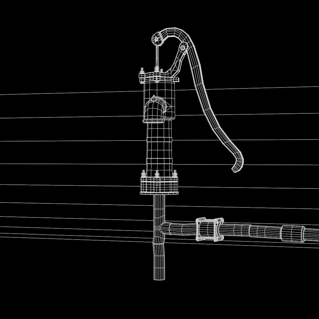 HandPump  Low-poly 3D model_28