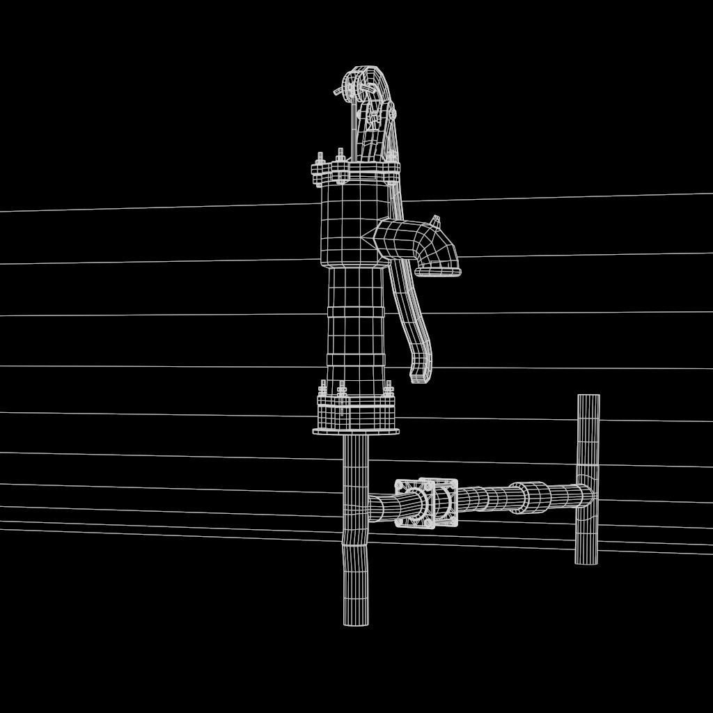 HandPump  Low-poly 3D model_33