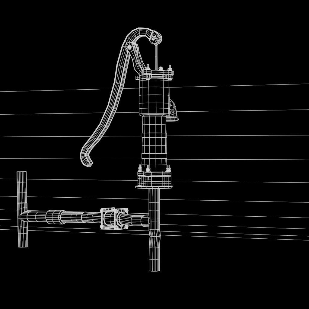 HandPump  Low-poly 3D model_39