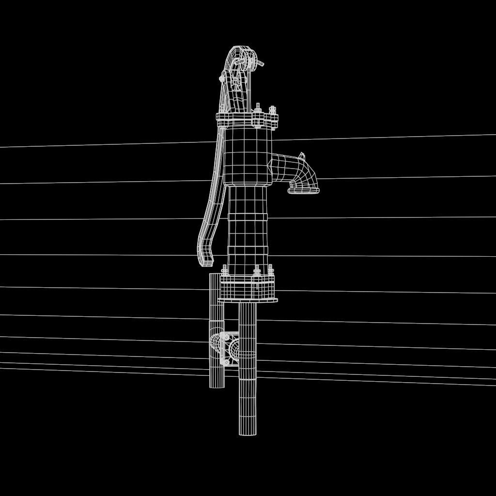 HandPump  Low-poly 3D model_36