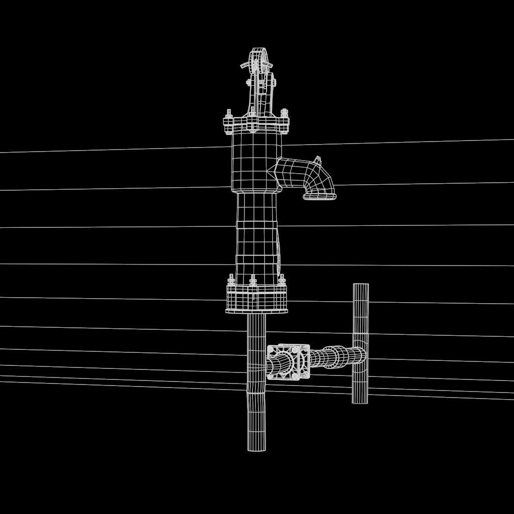HandPump  Low-poly 3D model_34