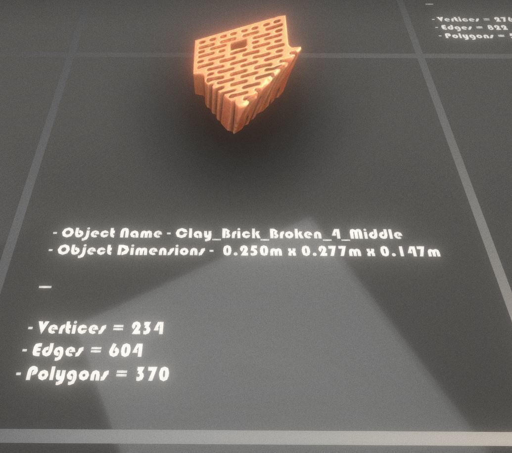 Clay Brick Demolition Waste Low-poly 3D model_12