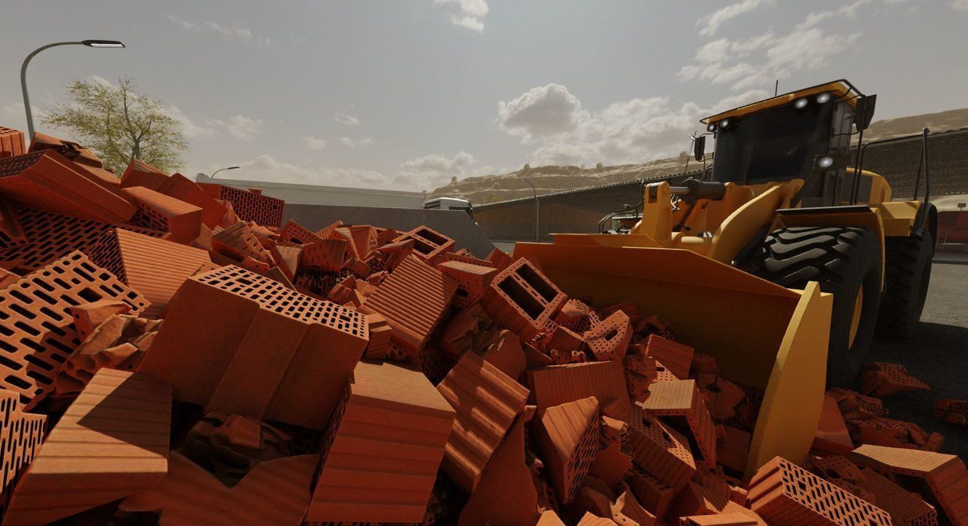 Clay Brick Demolition Waste Low-poly 3D model_6