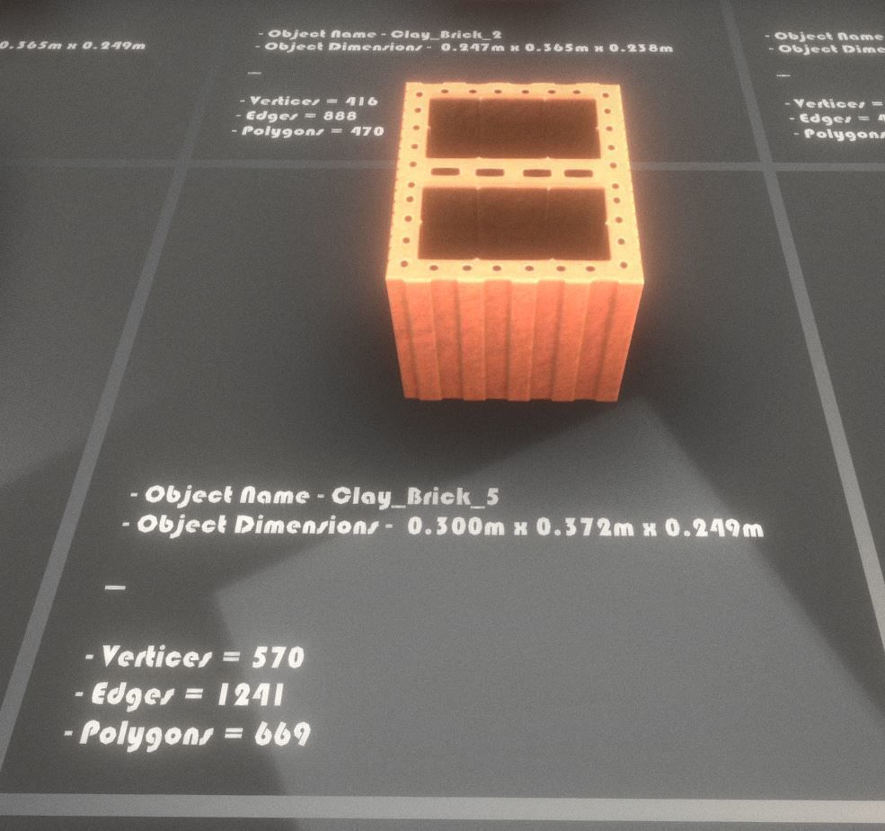 Clay Brick Demolition Waste Low-poly 3D model_24