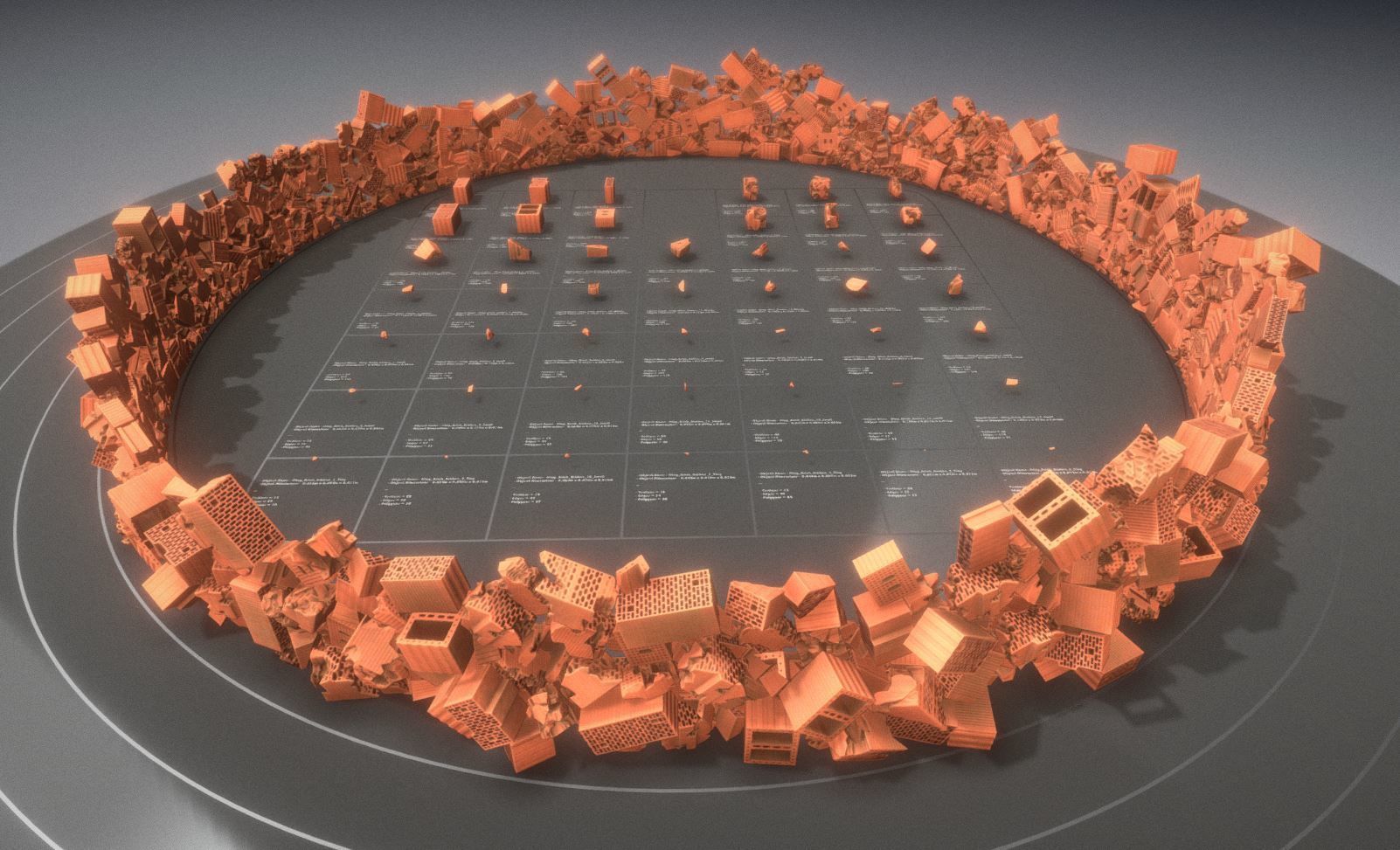 Clay Brick Demolition Waste Low-poly 3D model_17