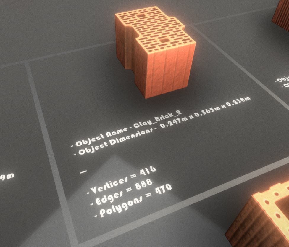 Clay Brick Demolition Waste Low-poly 3D model_22