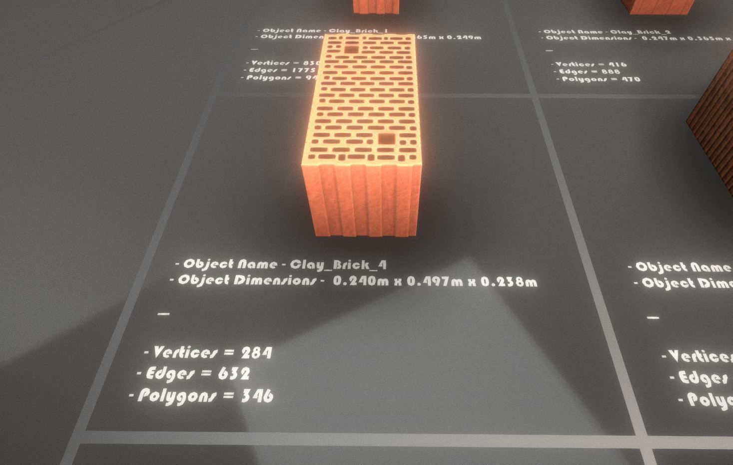 Clay Brick Demolition Waste Low-poly 3D model_16