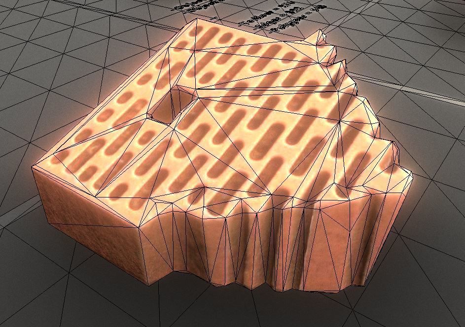 Clay Brick Demolition Waste Low-poly 3D model_9