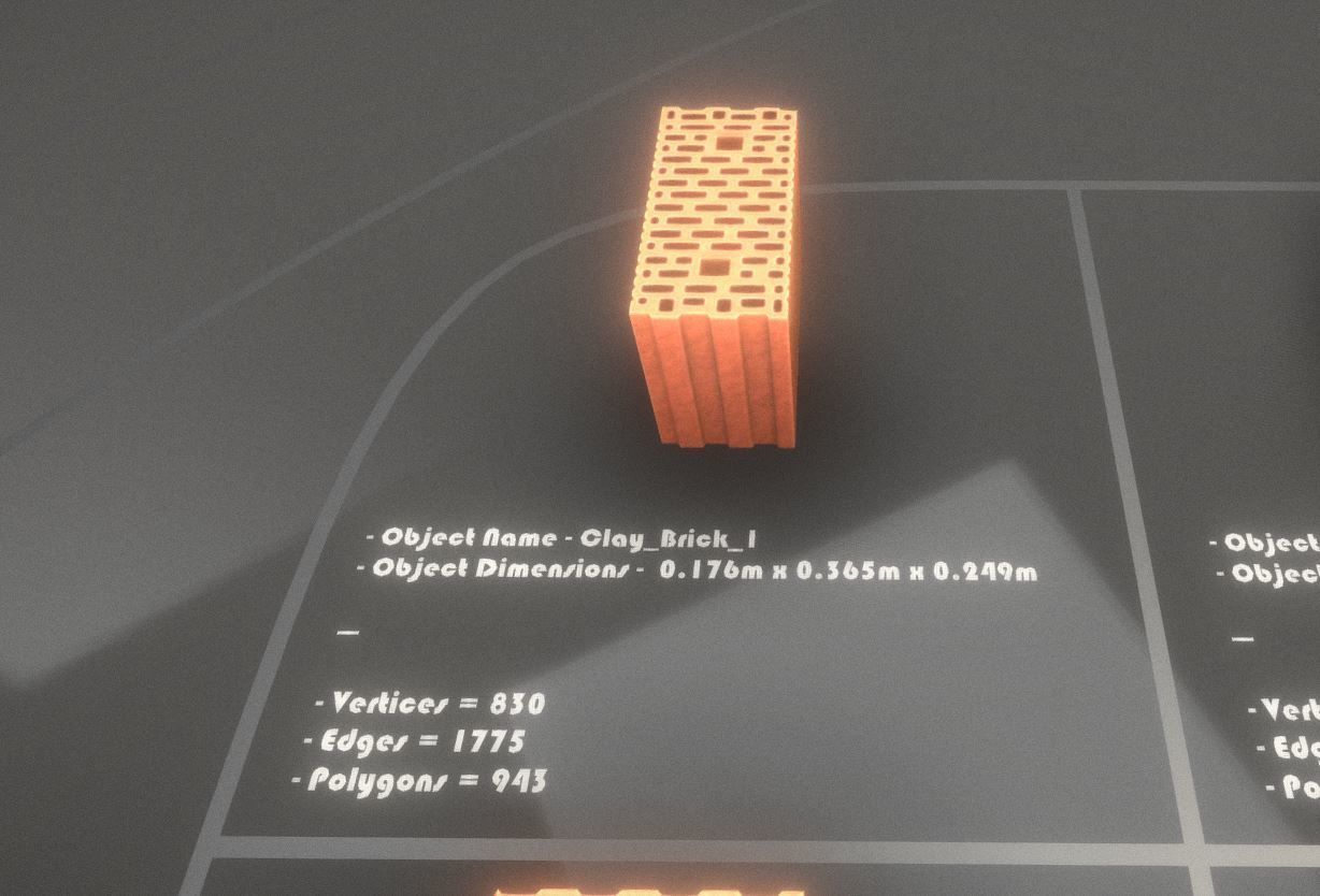 Clay Brick Demolition Waste Low-poly 3D model_27