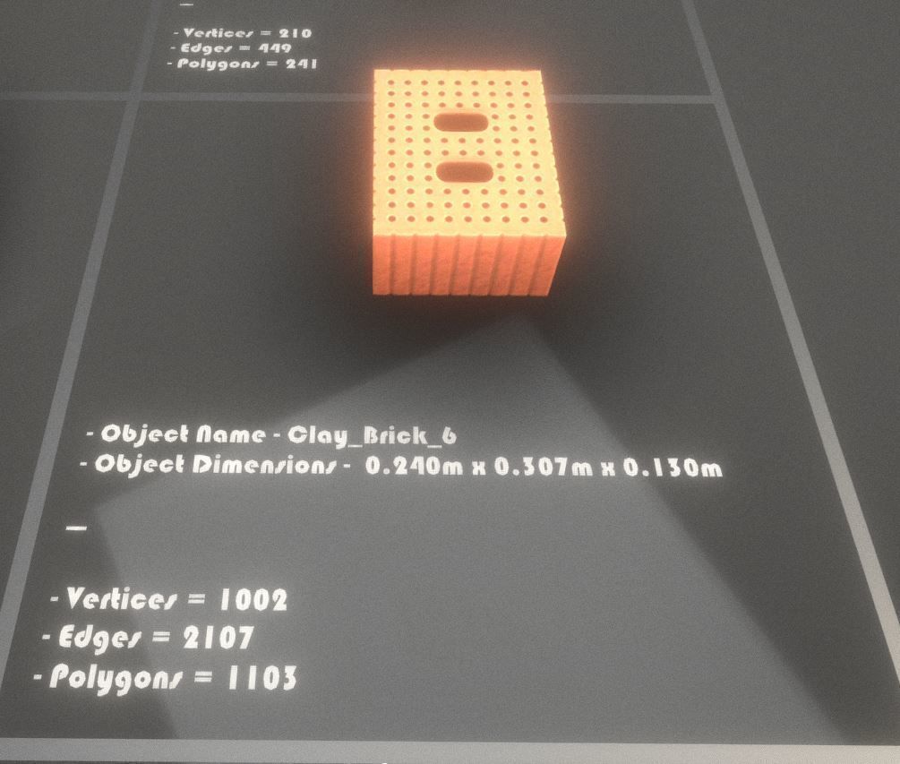 Clay Brick Demolition Waste Low-poly 3D model_25