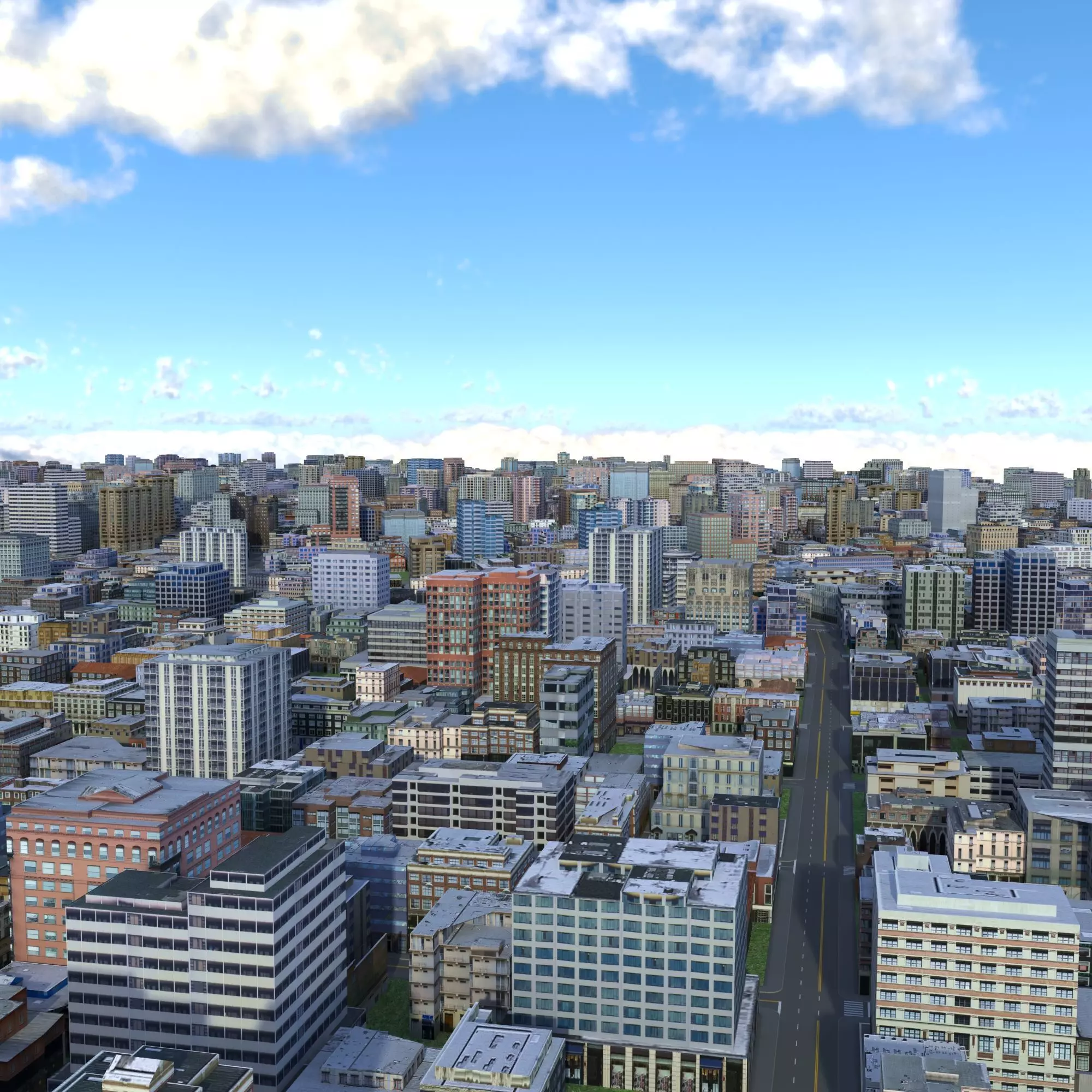 City 49 Low-poly 3D model