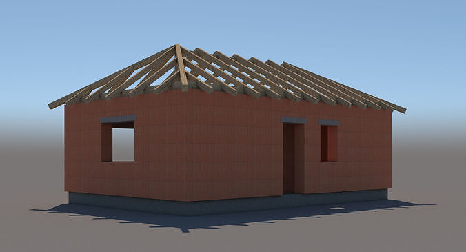 House Construction Site 002 Low-poly 3D model 3