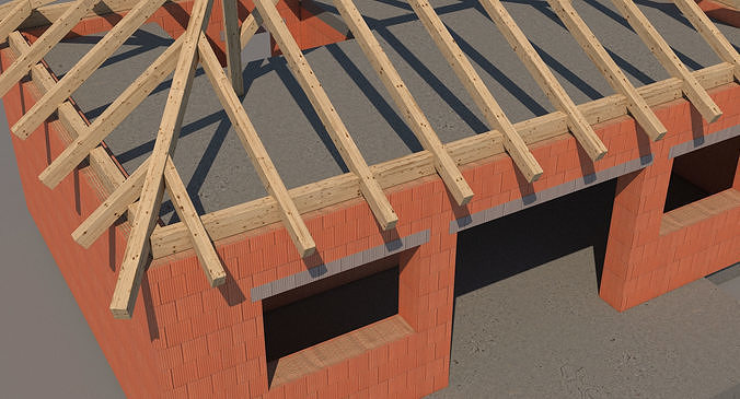 House Construction Site 002 Low-poly 3D model 7