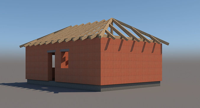 House Construction Site 002 Low-poly 3D model 5