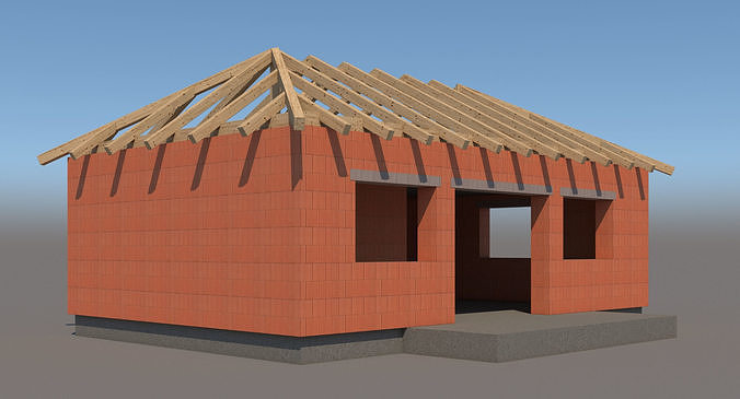 House Construction Site 002 Low-poly 3D model 2