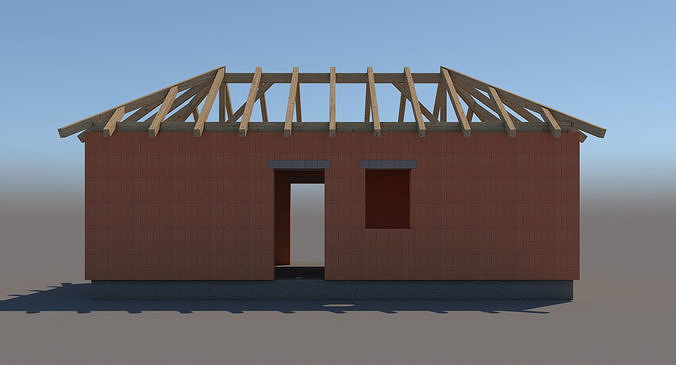 House Construction Site 002 Low-poly 3D model 4