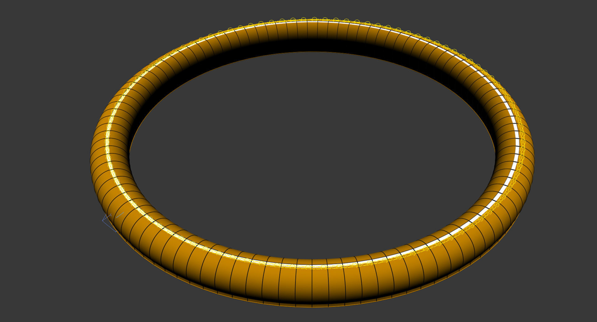 Circular Futuristic Corridor 3D model_6
