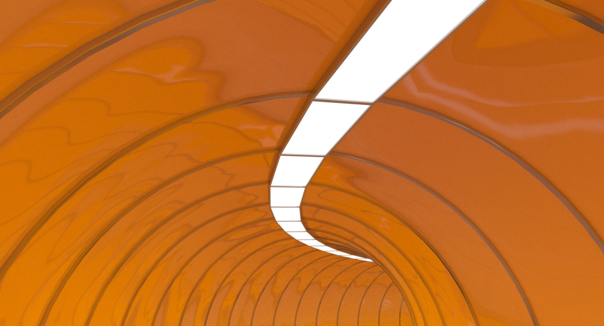 Circular Futuristic Corridor 3D model_2