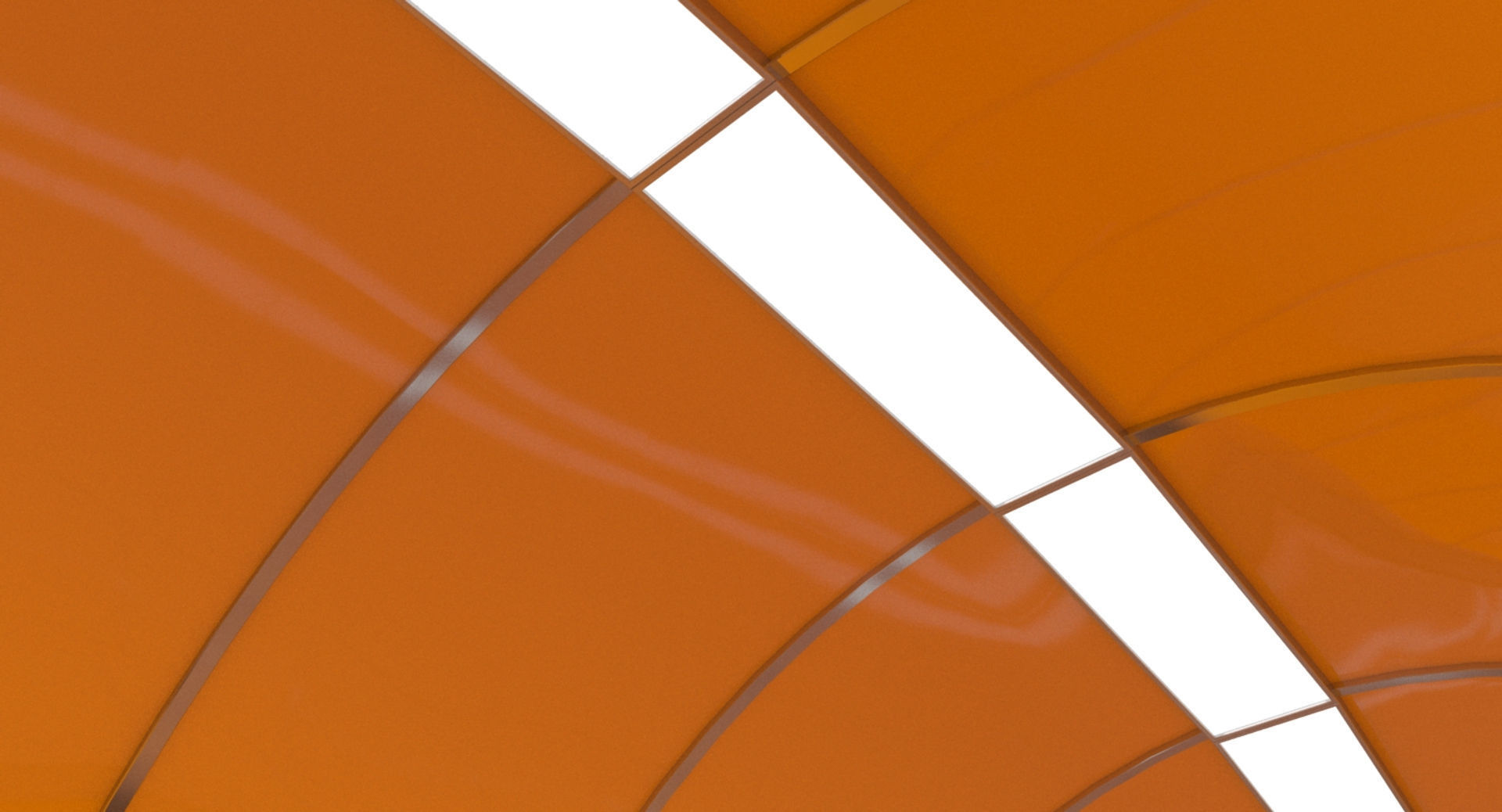 Circular Futuristic Corridor 3D model_3