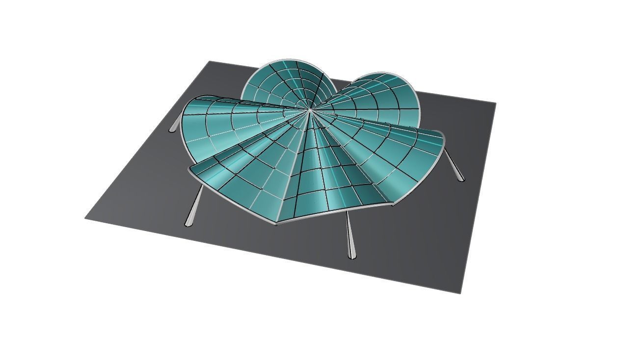 Architectural Pavilion Structure 6 sides 3D model_31