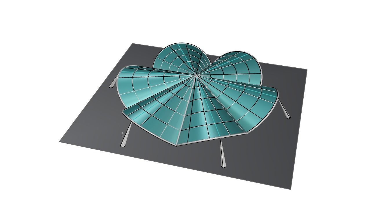 Architectural Pavilion Structure 6 sides 3D model_26