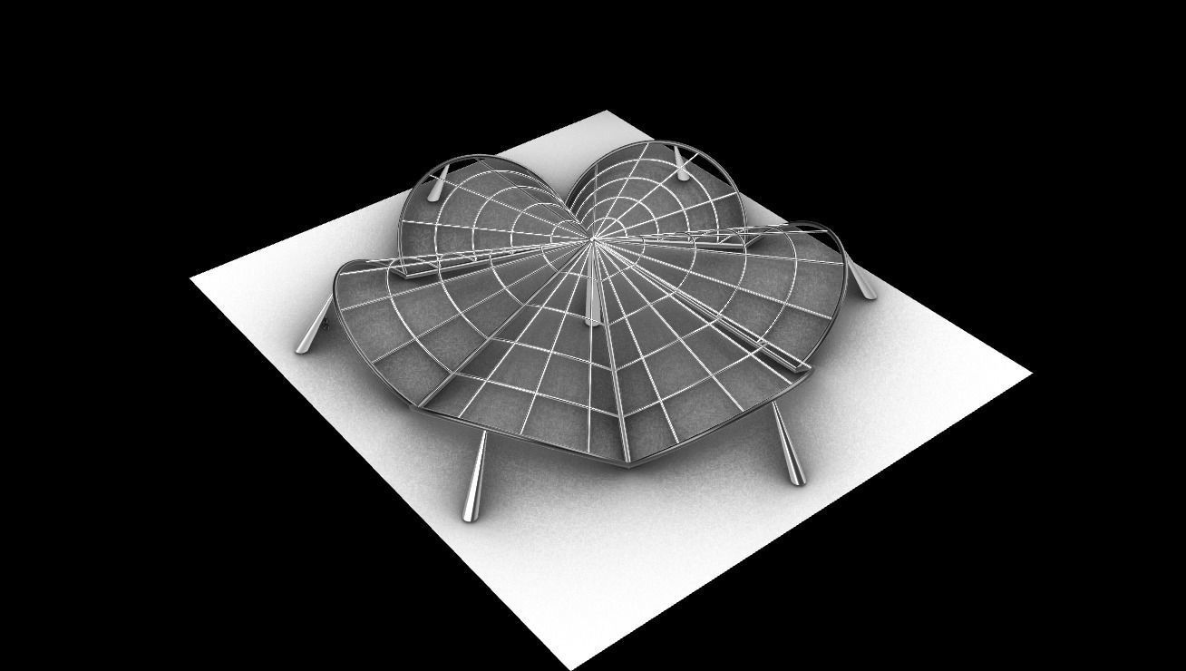 Architectural Pavilion Structure 6 sides 3D model_17