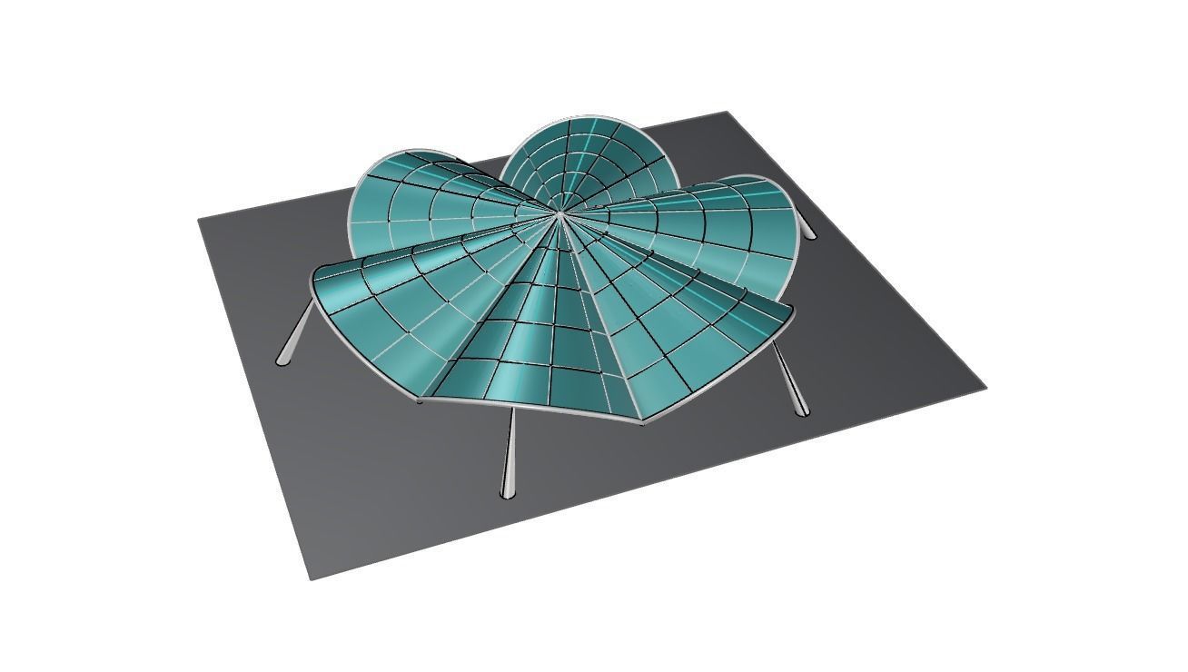 Architectural Pavilion Structure 6 sides 3D model_30