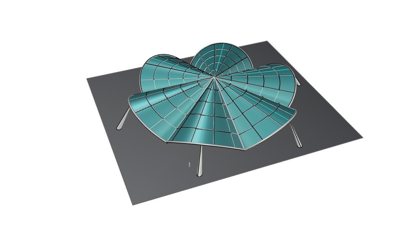 Architectural Pavilion Structure 6 sides 3D model_25