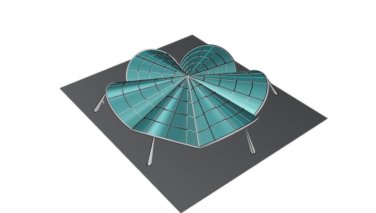 Architectural Pavilion Structure 6 sides 3D model_27